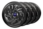 Kit 4 Carlota Esportiva Ford Ka Jogo Calota Preta Aro 14 Fiesta