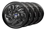 Kit 4 Carlota Preta Ford Ka Jogo Calota Aro 14 Fiesta Focus