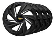 Kit 4 Carlota Preto Fosco Gm Corsa Agile Jogo Calota Aro 13 Chevrolet Celta Prisma