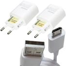 Kit 4 Carregadores Celular Samsung Original Micro USB Branco