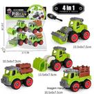 Kit 4 Carrinhos de Construção com Ferramentas Verde CXL900-104A - Dorémi