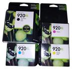 Kit 4 Cartuchos 920xl Preto e Coloridos 6000 6500 7500