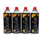 Kit 4 Cartuchos Refil De Gás Para Fogareiro Maçarico Lampião A Gás Acampamentos Trilhas Pescarias