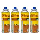 Kit 4 Cartuchos Refil Tube Gás 227g Para Fogareiro Guepardo