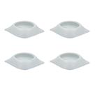 Kit 4 Casquinhas de Siri 12cm em Porcelana Branca