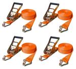 Kit 4 catraca + 4 cinta amarração 3t x 9m x 50mm rabicho j