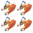 Kit 4 Catraca + 4 Cinta Amarração 5T X 9m X 50mm Rabicho J