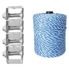 Kit 4 Catracas Para Cerca Super ZZ-60/R com Fio Eletroplástico 15x6 500m Igecast