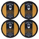 Kit 4 Cera Modeladora Caramelo Puro Fio 120g Fixação Forte Pasta Modela Profissional Cabelo Barba Bi
