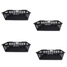 Kit 4 Cesto Multiuso Grande Atenas Preto 29x15x51Cm 25463