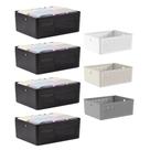 Kit 4 Cesto Organizador 12 Litros 34X27cm Lavanderia Ou Flow