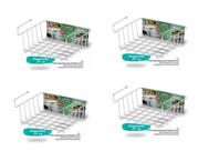 Kit 4 Cesto Organizador De Encaixe De Prateleira 24cm N121