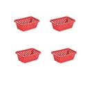 Kit 4 Cesto Organizador Multiuso Médio Vermelho