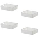 Kit 4 Cesto Organizador Multiuso Quadratta 27x21x8 Cm