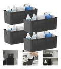 Kit 4 Cesto Organizador Para Lavanderia 6,6l Multiuso Preto Flow