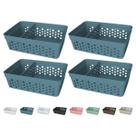 Kit 4 Cesto Organizador Rattan c/ Divisória Removível 17x11