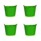 Kit 4 Cestos Balde Flexível C/Alça VERDE ESCURO 15L Fersil