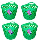Kit 4 Cestos Flexíveis P/ Roupas Brinquedos 29Litros CasaMia