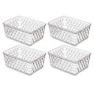 Kit 4 Cestos Multiuso Extra Grande Retangular 29x20x11 Preto Branco Rosa Transparente Kit 4 Cestos Multiuso Extra Grande Retangular 29x20x11 Preto Branco Rosa Transparente
