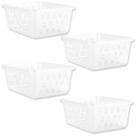 Kit 4 Cestos Multiuso Organizador P Transparente 16x12x6Cm Kit 4 Cestos Multiuso Organizador P Transparente 16x12x6Cm