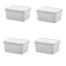 Kit 4 Cestos Organizador Quadratta 19x14x10 Branco Paramount Kit 4 Cestos Organizador Quadratta 19x14x10 Branco Paramount