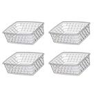 Kit 4 Cestos Organizadores Multiuso Transparente 20x15x7cm Kit 4 Cestos Organizadores Multiuso Transparente 20x15x7cm