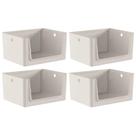 Kit 4 Cestos Organizadores Telado Abertura Frontal 16L Bege