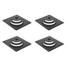 Kit 4 Chapa Modular Acoplável Fogão de Lenha 01 Furo 34x31cm