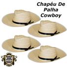 Kit 4 Chapéus De Palha Cowboy Boiadeiro Rodeio Festa Junina - Artigos De Festas Chapeus Quadrilha