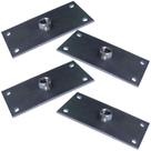 Kit 4 Chapinhas Chapa Reta Fixação Pés Palito Rosca 5/16 Zincada G59