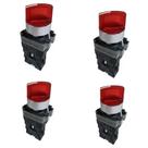 Kit 4 chave sel ilumi metal 2 pos xb2 bk2461 220v vermelho Kit 4 chave sel ilumi metal 2 pos xb2 bk2461 220v vermelho