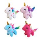 Kit 4 Chaveiros Unicórnio Pelúcia Fofinha Lembrancinha 13cm