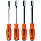 Kit 4 Chaves Canhão Soquete Sextavado CRV 8mm, 10mm, 11mm e 13mm (Cabo Emborrachado)