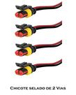 KIT 4 Chicote para Lanterna Automóvel Caminhão Ônibus com Conector Selado de 2 Vias KIT 4 Chicote para Lanterna Automóvel Caminhão Ônibus com Conector Selado de 2 Vias