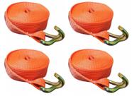 Kit 4 Cintas Amarração Carga Caminhão 3T x 9m x 50mm Gancho J Kit 4 Cintas Amarração Carga Caminhão 3T x 9m x 50mm Gancho J