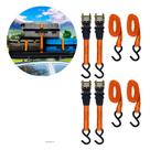 Kit 4 Cintas P/ Amarrar Carga C/ Catraca E Gancho 4,5mts Kit 4 Cintas P/ Amarrar Carga C/ Catraca E Gancho 4,5mts