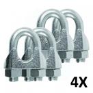 Kit 4 Clips Grampado para Cabo de Aço 8mm 5/16'' Kit 4 Clips Grampado para Cabo de Aço 8mm 5/16''
