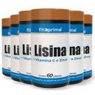 Kit 4 Cloridrato de Lisina + Vitamina C e Zinco 60 Cápsulas Fitoprime