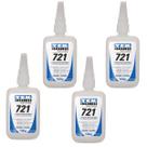 Kit 4 Cola Adesiva Instantânea Profissional Incolor 721 TekBond