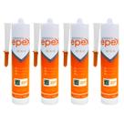 Kit 4 Cola Adesivo EP500 Rodateto Rodapé Boiserie 400g Epex