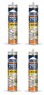 KIT 4 COLA CASCOLA MONTA&FIXA PL500 360g BRANCO INTERIOR HENKEL