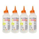 Kit 4 Cola de silicone líquida 250ml Leoarte, uso artístico e profissional