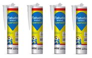 Kit 4 Cola Fixtudo Branco Quartzolit 400g Profissional