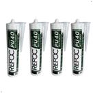 Kit 4 Cola Selante PU40 Poliuretano Multiuso Branco 400g