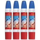 Kit 4 Colas Gel FaberCastell 34g Transparente 2 Bicos Lavável Multiuso Escola Artes artesanato