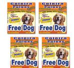 Kit 4 Coleira Natural Antipulgas 45cm Free Dog Cães Cachorro Anti Pulgas