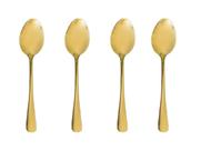 Kit 4 Colher para Sobremesa Elite Dourado Gourmet Mix