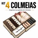 Kit 4 Colmeias Organizadoras de Gaveta Dobráveis TNT para Roupas Íntimas Meias Lingerie Organização de Armário