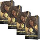 Kit 4 Coloração Creme Permanente Excllusiv Color Pratic Louro Claro 8.0 Haskell