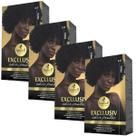 Kit 4 Coloração Creme Permanente Excllusiv Color Pratic Preto 2.0 Haskell